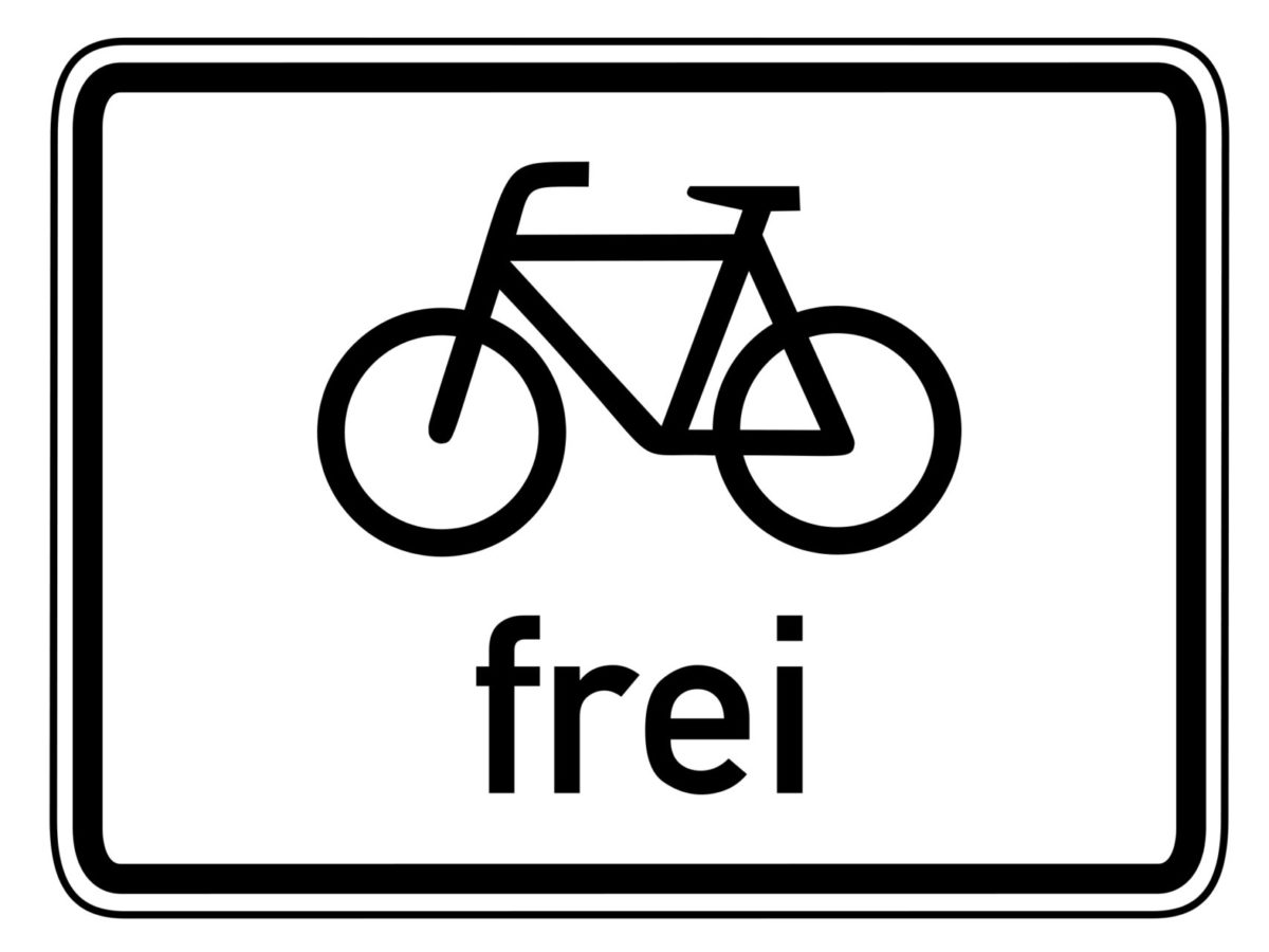 Verkehrszeichen 1022 10 Radfahrer Frei Radfahrausbildung Grundschule Parcours